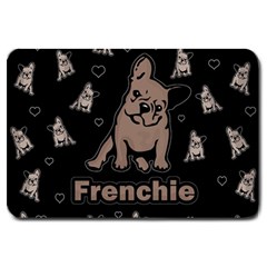 French Bulldog Large Doormat  by Valentinaart