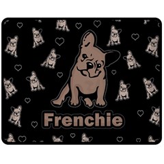 French Bulldog Fleece Blanket (medium)  by Valentinaart