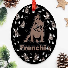 French Bulldog Ornament (oval Filigree) by Valentinaart