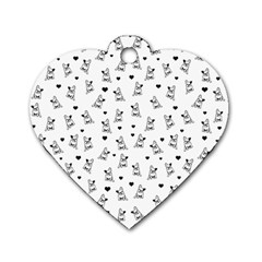 French Bulldog Dog Tag Heart (one Side) by Valentinaart