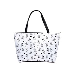 French Bulldog Shoulder Handbags by Valentinaart