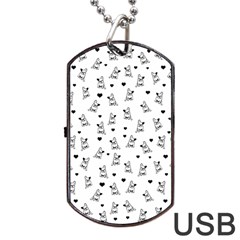 French Bulldog Dog Tag Usb Flash (two Sides) by Valentinaart