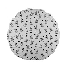 French Bulldog Standard 15  Premium Round Cushions by Valentinaart