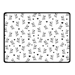 French Bulldog Double Sided Fleece Blanket (small)  by Valentinaart