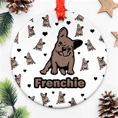 French Bulldog Ornament (round) by Valentinaart