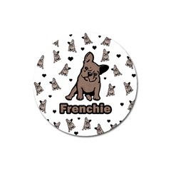 French Bulldog Magnet 3  (round)