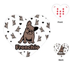 French Bulldog Playing Cards (heart)  by Valentinaart