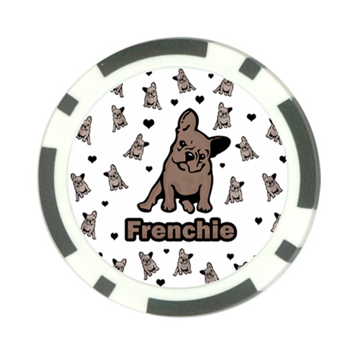 French bulldog Poker Chip Card Guard (10 pack)