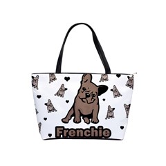 French Bulldog Shoulder Handbags by Valentinaart