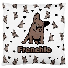 French Bulldog Large Cushion Case (one Side) by Valentinaart