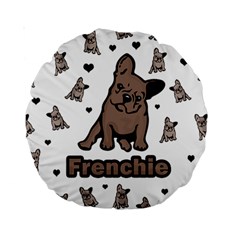 French Bulldog Standard 15  Premium Round Cushions by Valentinaart