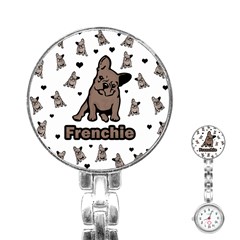 French Bulldog Stainless Steel Nurses Watch by Valentinaart