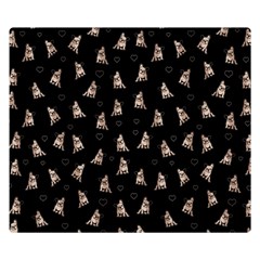 French Bulldog Double Sided Flano Blanket (small)  by Valentinaart