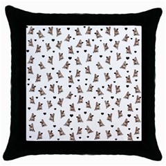 French Bulldog Throw Pillow Case (black) by Valentinaart