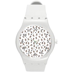 French Bulldog Round Plastic Sport Watch (m) by Valentinaart