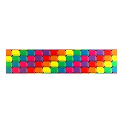 Colorful 3d Rectangles           Velvet Scrunchie by LalyLauraFLM