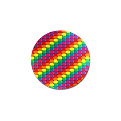 Colorful 3d Rectangles           Golf Ball Marker by LalyLauraFLM