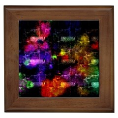 Colorful Bricks            Framed Tile by LalyLauraFLM