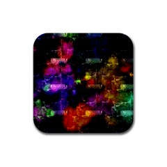 Colorful Bricks            Rubber Square Coaster (4 Pack by LalyLauraFLM