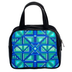 Grid Geometric Pattern Colorful Classic Handbags (2 Sides) by Nexatart