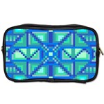 Grid Geometric Pattern Colorful Toiletries Bags Front