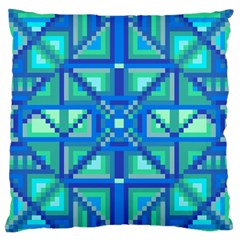 Grid Geometric Pattern Colorful Standard Flano Cushion Case (two Sides) by Nexatart