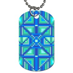 Grid Geometric Pattern Colorful Dog Tag (one Side)