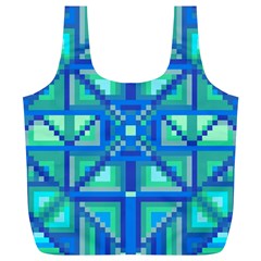 Grid Geometric Pattern Colorful Full Print Recycle Bags (l)  by Nexatart