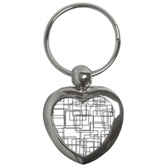 Structure Pattern Network Key Chains (heart)  by Nexatart