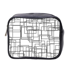 Structure Pattern Network Mini Toiletries Bag 2-side by Nexatart