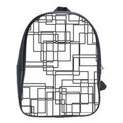 Structure Pattern Network School Bags (xl)  by Nexatart