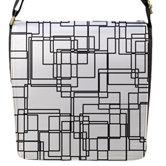 Structure Pattern Network Flap Messenger Bag (s) by Nexatart