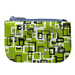 Pattern Abstract Form Four Corner Large Coin Purse by Nexatart