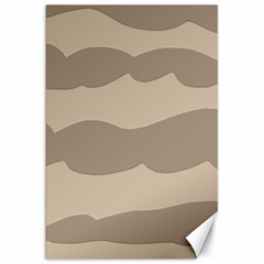 Pattern Wave Beige Brown Canvas 20  X 30   by Nexatart