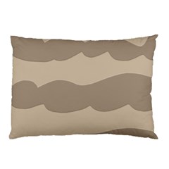 Pattern Wave Beige Brown Pillow Case (two Sides) by Nexatart