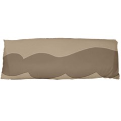 Pattern Wave Beige Brown Body Pillow Case Dakimakura (two Sides) by Nexatart