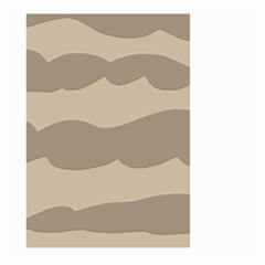 Pattern Wave Beige Brown Large Garden Flag (two Sides)