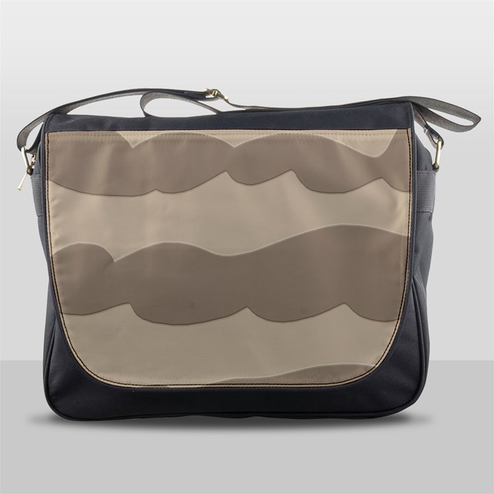 Pattern Wave Beige Brown Messenger Bags