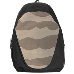 Pattern Wave Beige Brown Backpack Bag by Nexatart