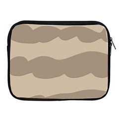 Pattern Wave Beige Brown Apple Ipad 2/3/4 Zipper Cases by Nexatart