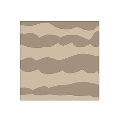 Pattern Wave Beige Brown Satin Bandana Scarf by Nexatart