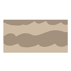 Pattern Wave Beige Brown Satin Shawl by Nexatart