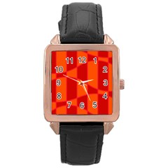 Background Texture Pattern Colorful Rose Gold Leather Watch  by Nexatart