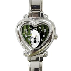 Panda Heart Italian Charm Watch by Valentinaart