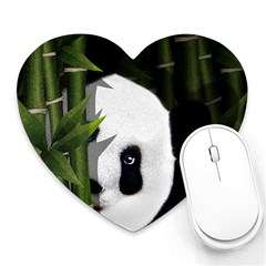 Panda Heart Mousepads by Valentinaart