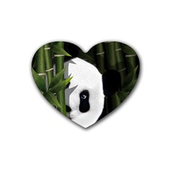 Panda Heart Coaster (4 Pack)  by Valentinaart