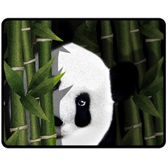 Panda Fleece Blanket (medium)  by Valentinaart