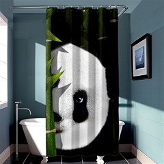 Panda Shower Curtain 36  X 72  (stall)  by Valentinaart