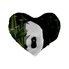 Panda Standard 16  Premium Heart Shape Cushions by Valentinaart