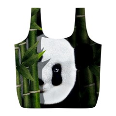 Panda Full Print Recycle Bags (l)  by Valentinaart